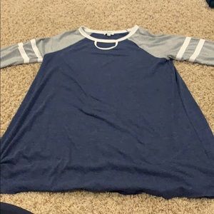 3 quarter length baseball tee dress